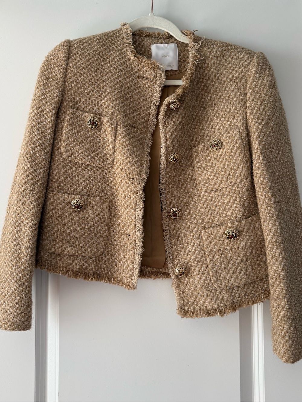 Mango tweed jacket | Camel 🐪 color | Size Small - Picture 2 of 6